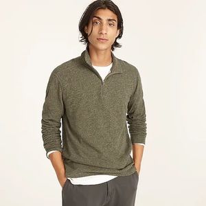 J Crew Tall Double-knit half-zip pullover